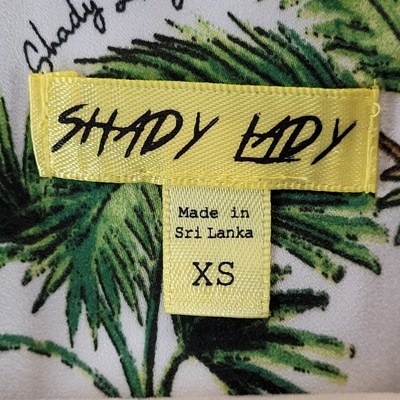 Shady Lady XS Short Sleeve Button Down Pajama Top Monkey Print - Picture 3 of 6